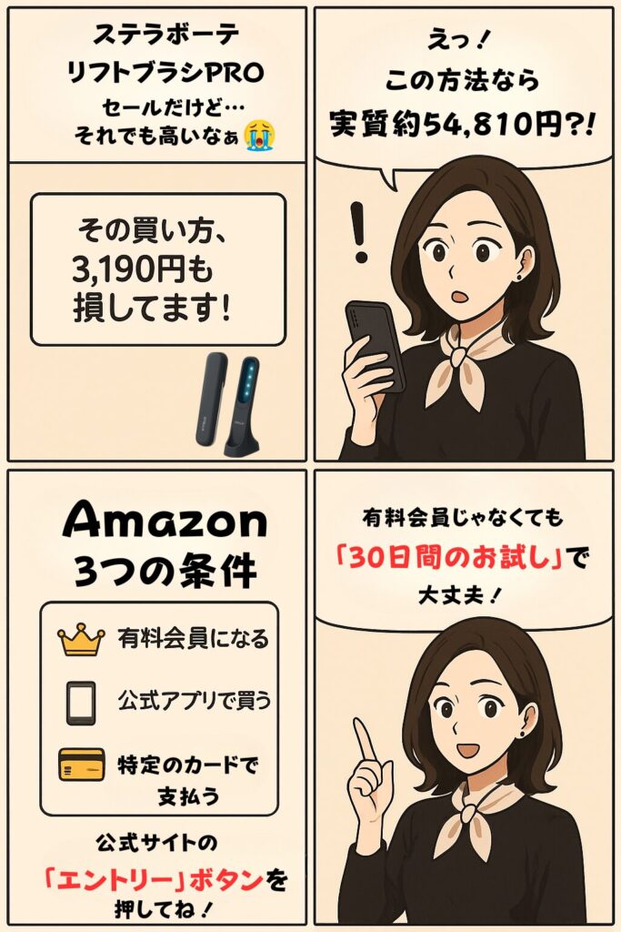 AmazonでステラボーテPROを最安値でお得に買いたい人