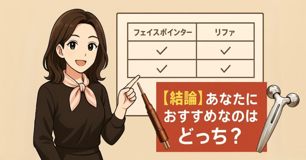 フェイスポインターとリファあなたにおすすめなのはどっち？