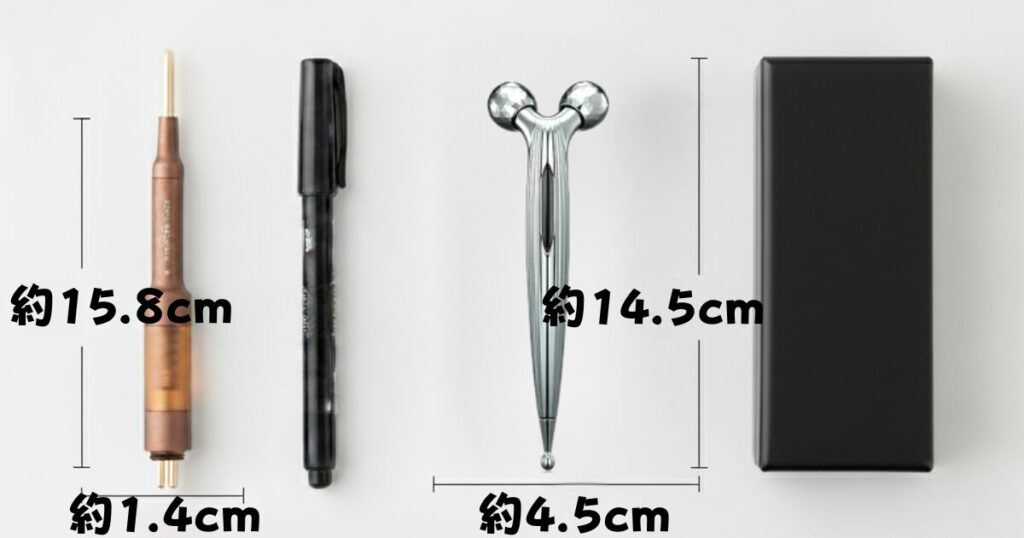 フェイスポインターとリファのサイズ