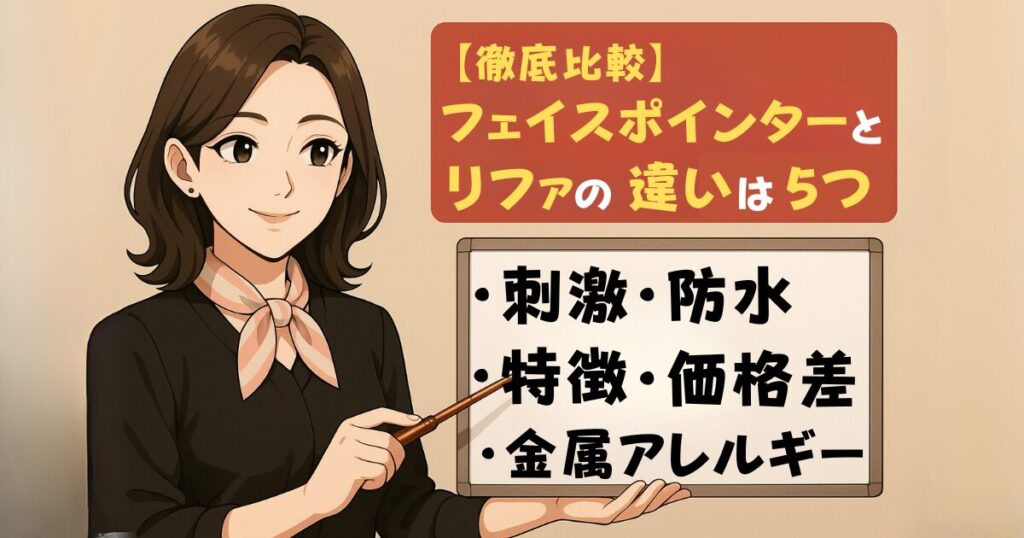 【徹底比較】フェイスポインターとリファの違いは5つ！