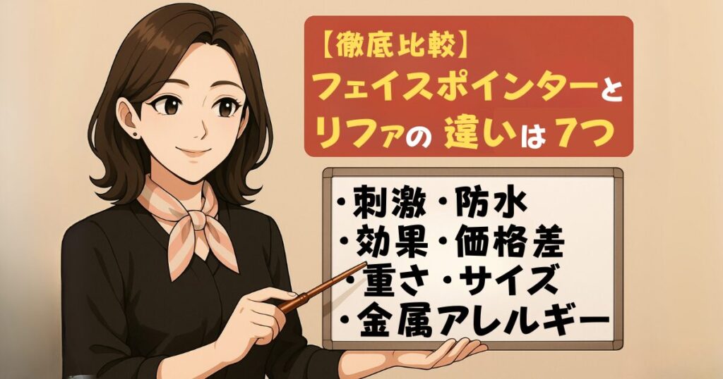 【徹底比較】フェイスポインターとリファの違いは7つ！