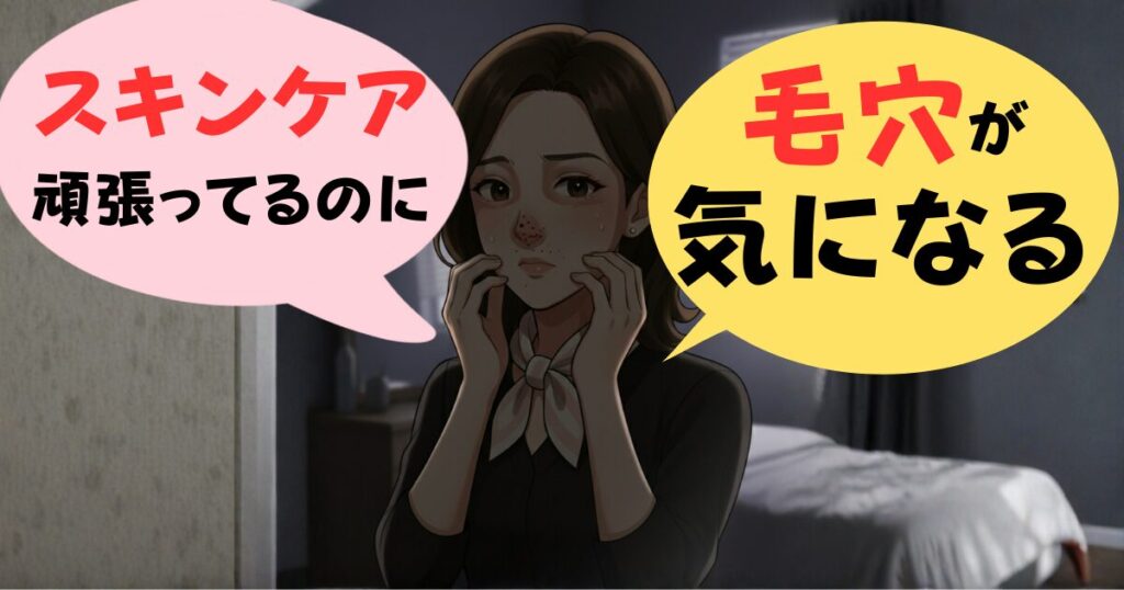 毛穴が気になる女性