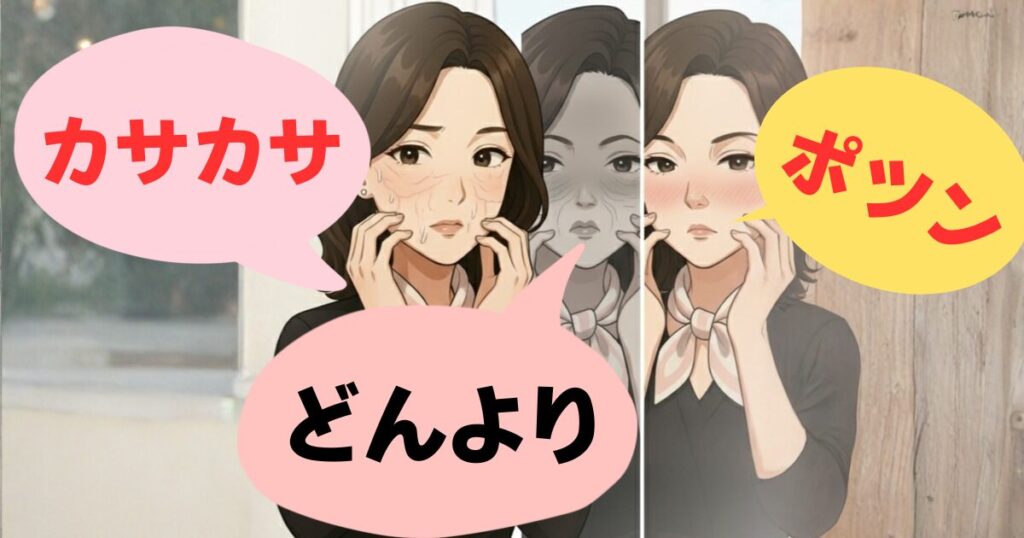 肌の変化に悩む女性