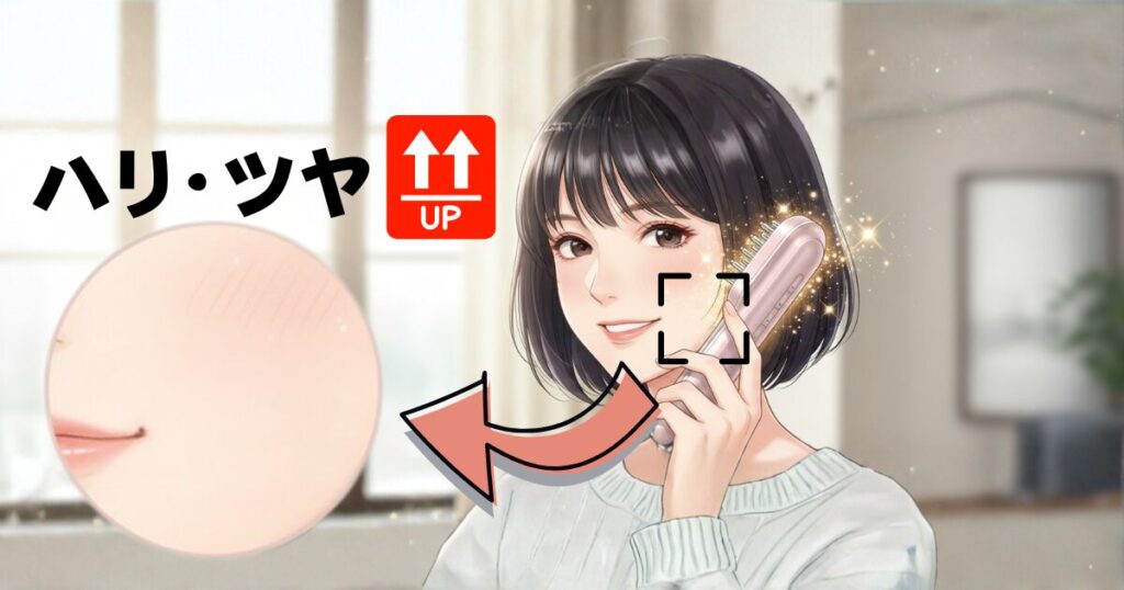 ステラボーテリフトブラシPRO2.0のテラヘルツで喜ぶ女性