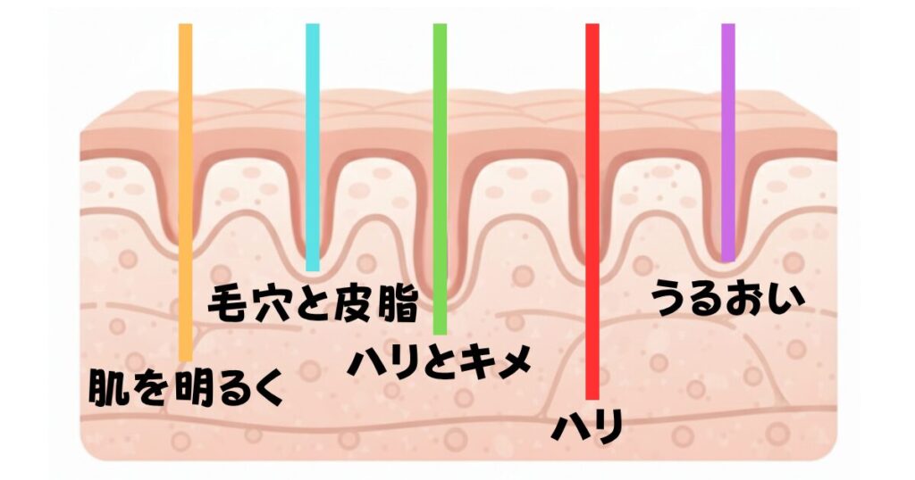 5種類のLEDライト