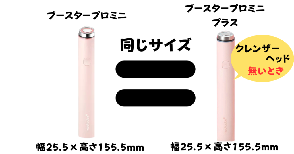 プロミニプラスの本体幅25.5×高さ155.5mm
