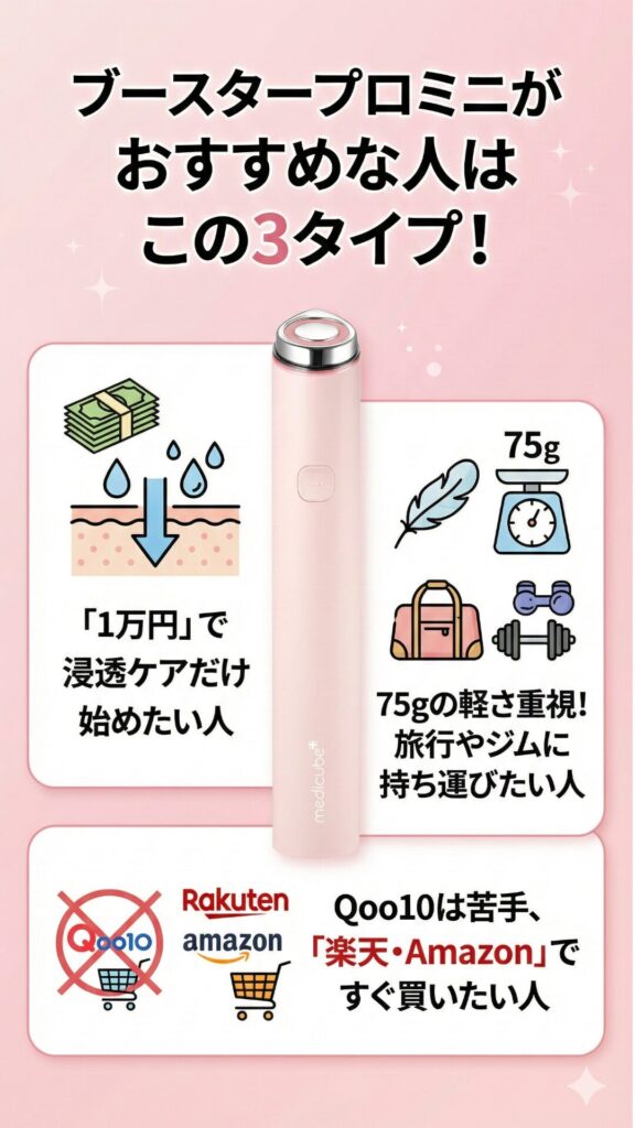 ブースタープロがおすすめな人