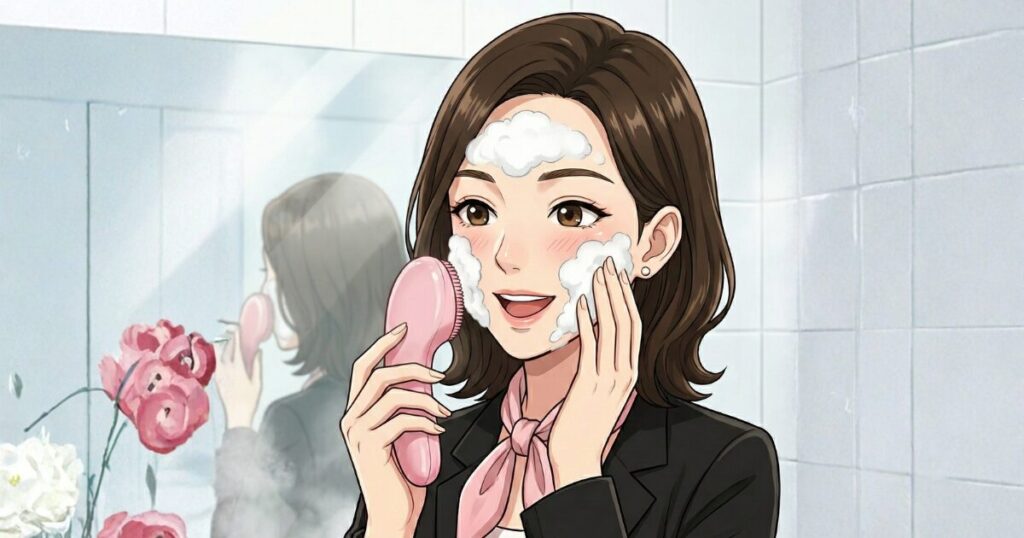 EMS洗顔でスッキリ