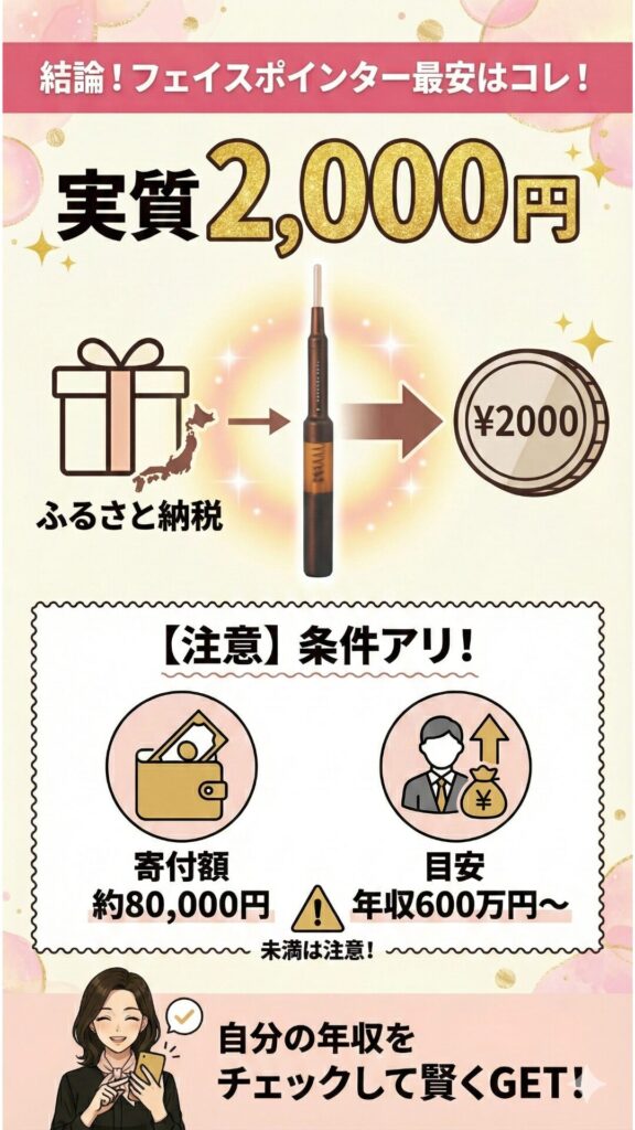 ふるさと納税でフェイスポインターを最安値