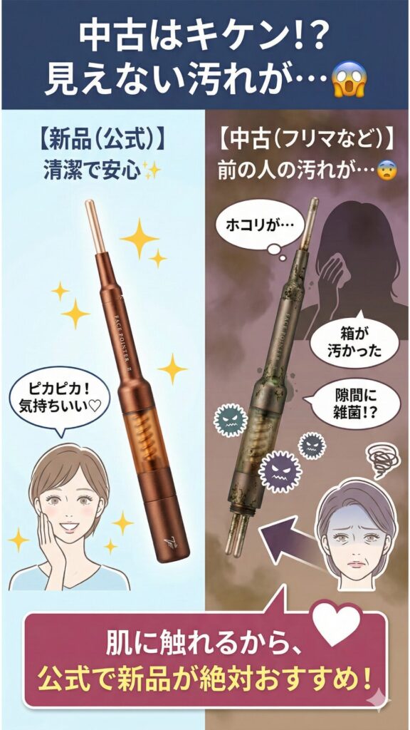 前の人の汚れが、ついているかも