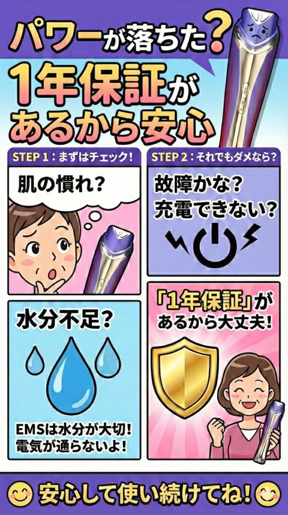 ディマーニ美顔器のパワー不足解決