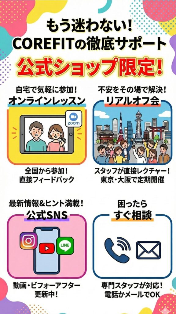 公式ショップ限定サポート