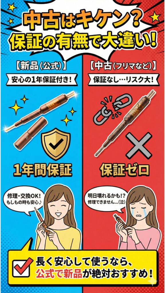 壊れても、保証してくれない