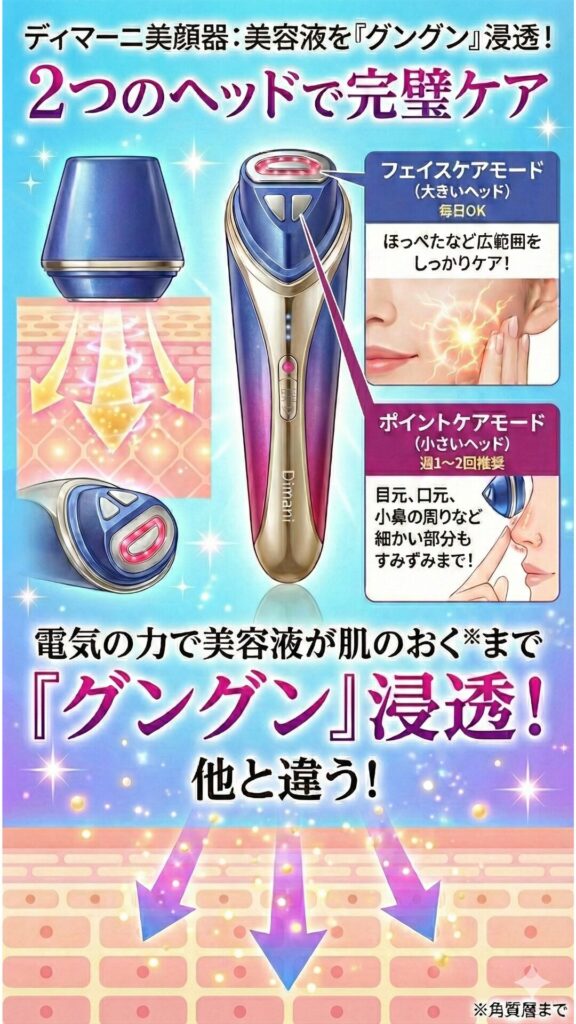 ディマーニ美顔器が他の美顔器と違うところ