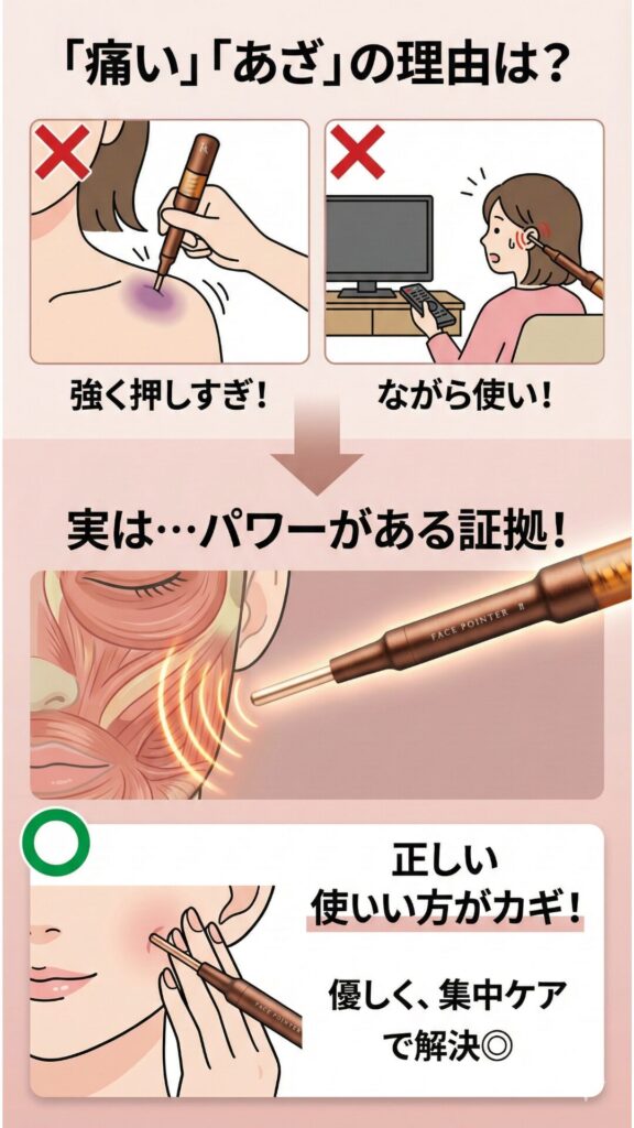 肌や耳が痛い、という悪い口コミ