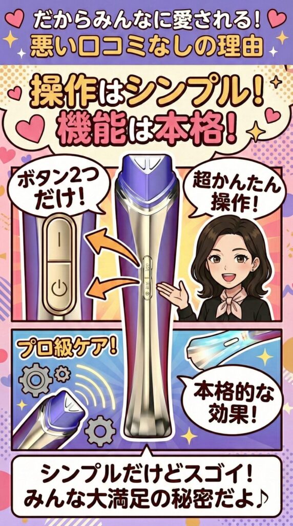 ディマーニの操作はシンプルで機能は本格