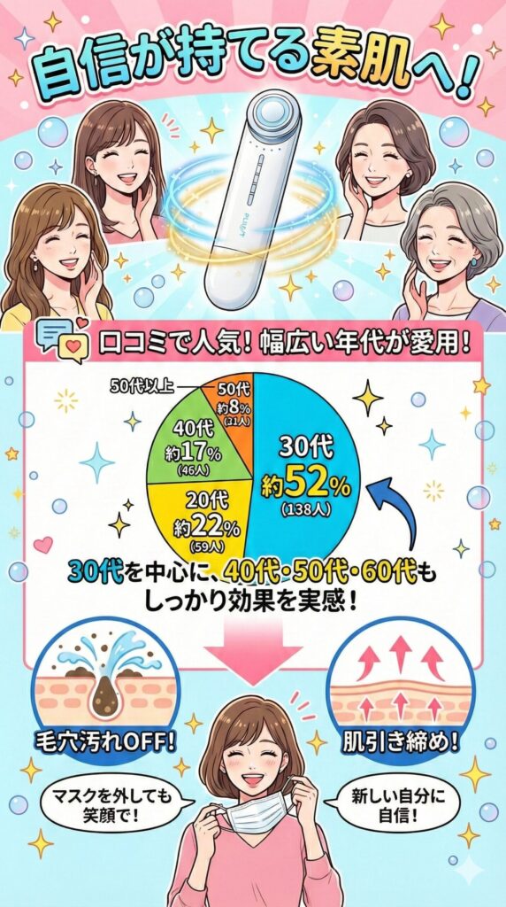 【年代】30代が中心だが50代～60代も「効果あり」と評判