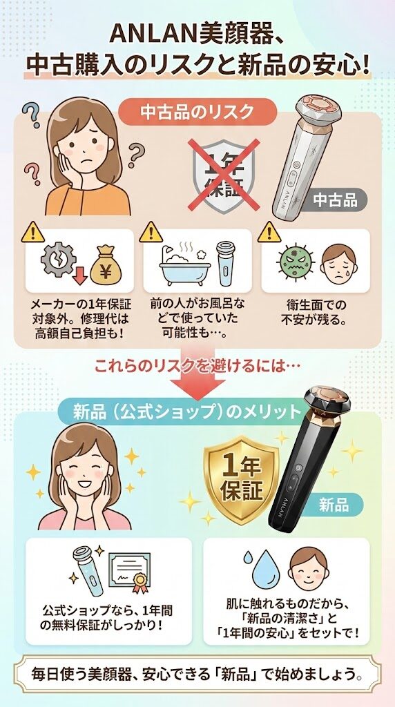 【保証】1年間のメーカー保証がない