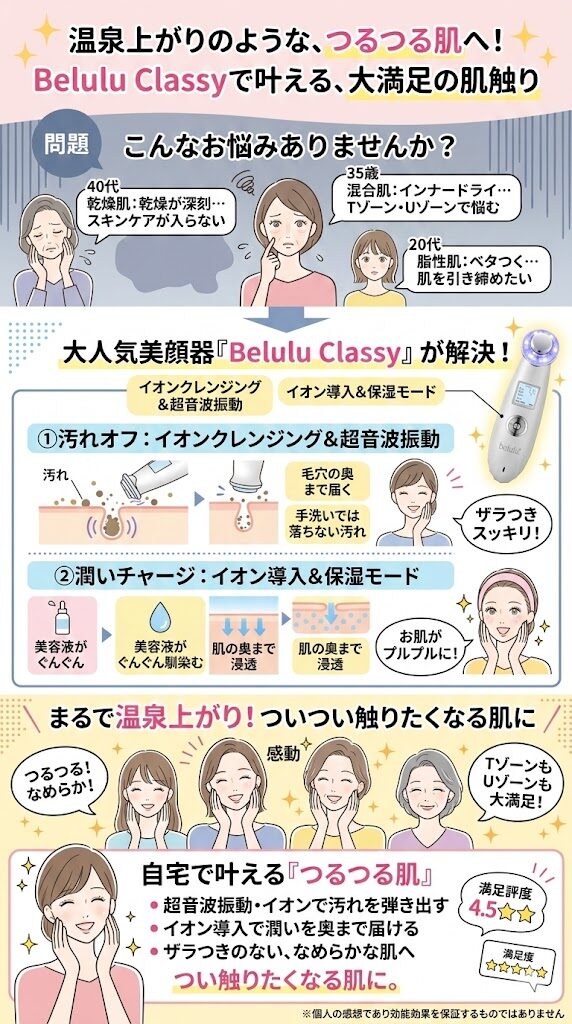 温泉上がりのような、つるつるの肌触りに