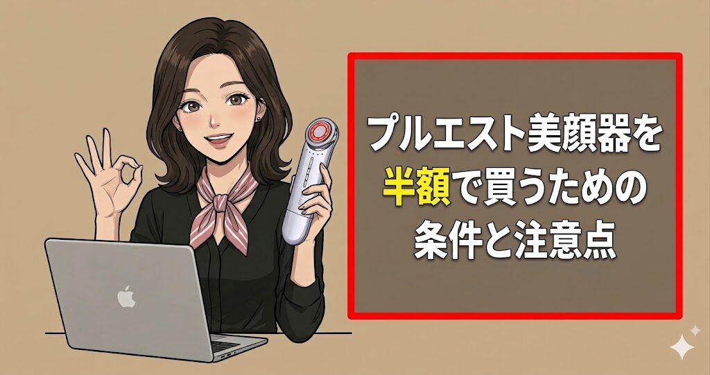 プルエスト美顔器を半額で買うための条件と注意点