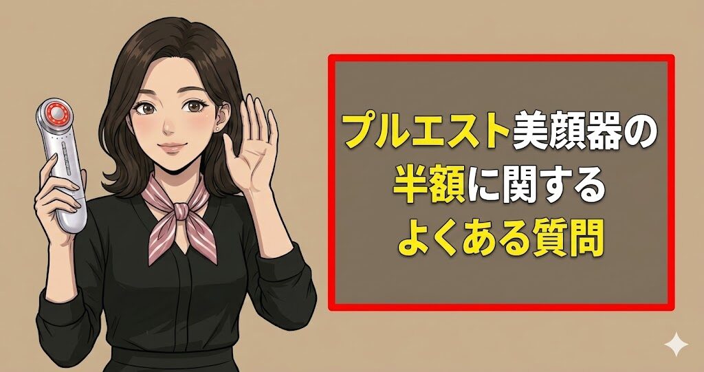 プルエスト美顔器の半額に関するよくある質問