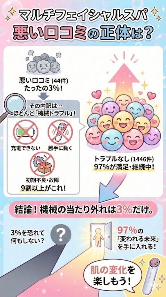 【44件】悪い口コミは「故障」や「充電」などの機械トラブル