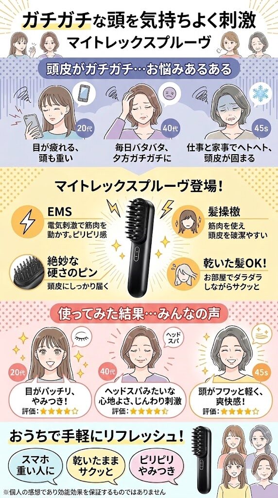 ガチガチな頭を気持ちよく刺激