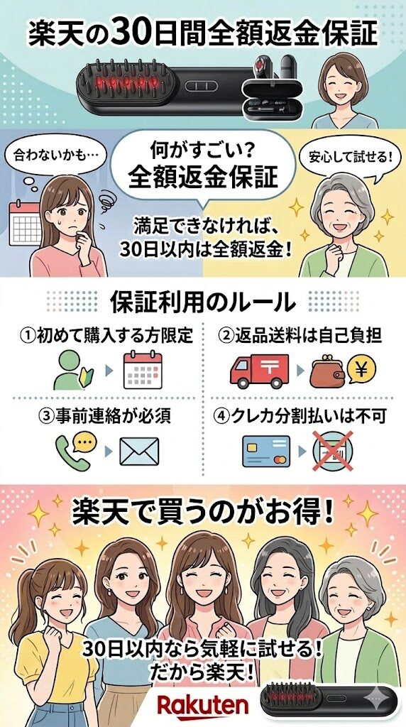 楽天の「30日間全額返金保証」