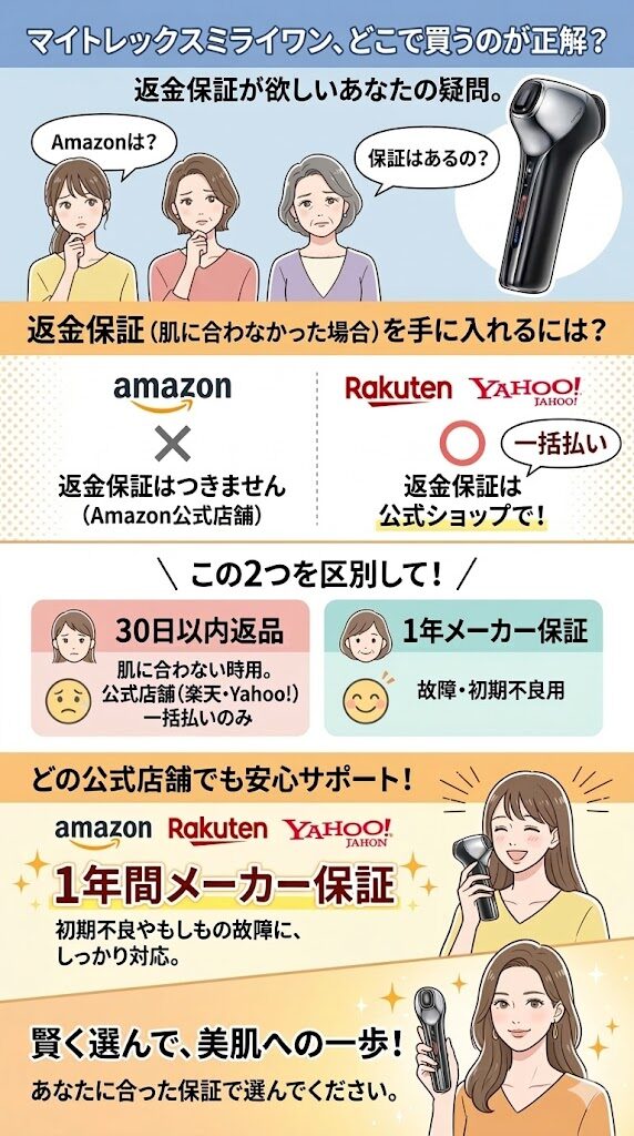 1年間のメーカー保証