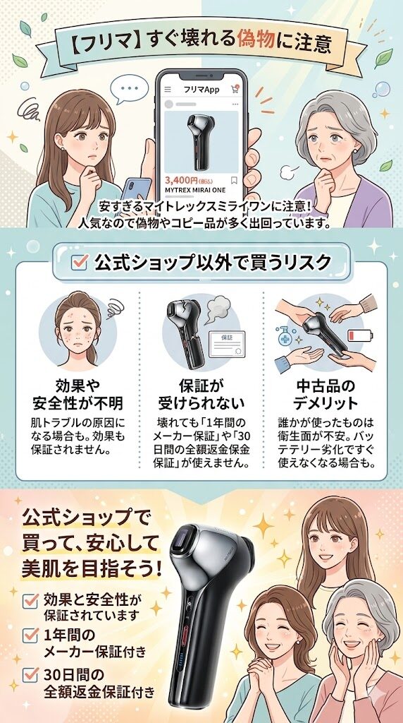 【フリマ】すぐ壊れる偽物に注意
