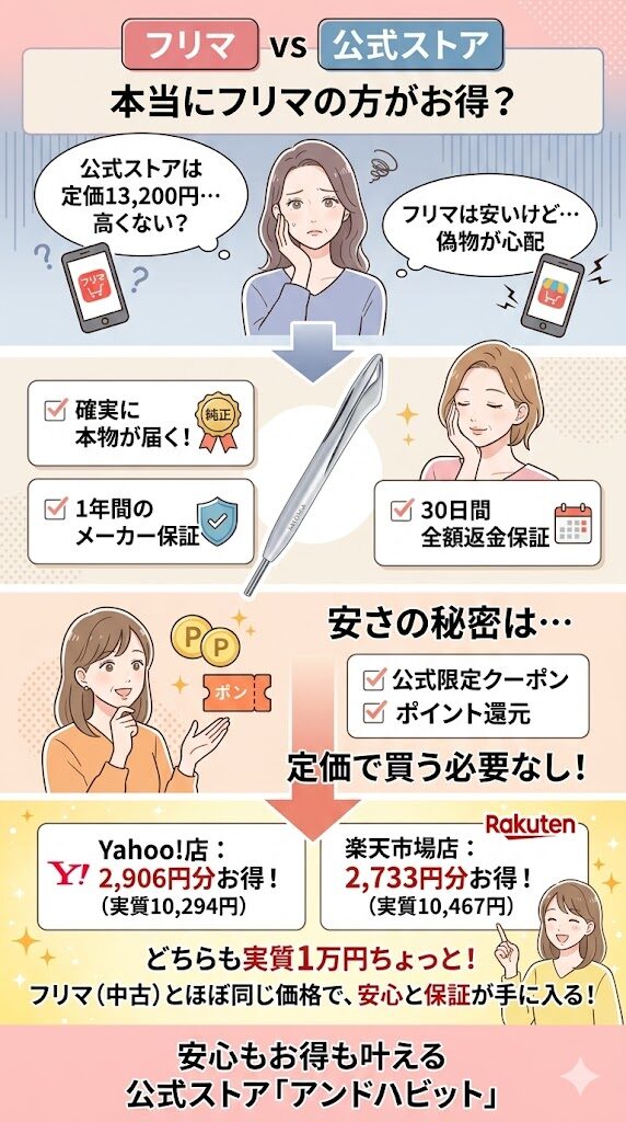 フリマよりサロニア公式ストア「アンドハビット」がおすすめ