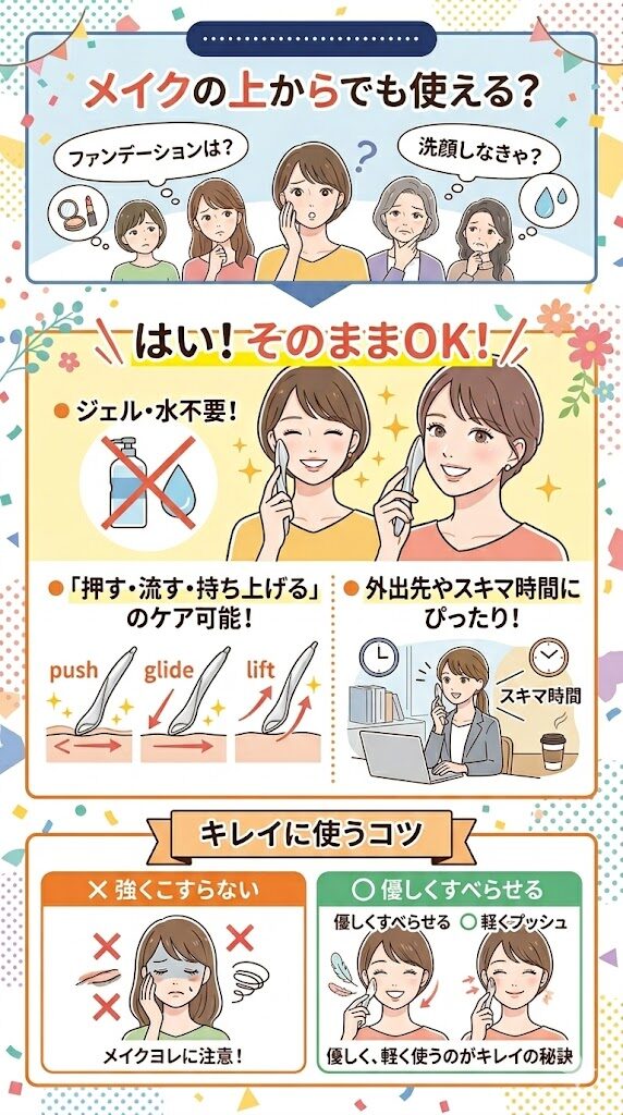 メイクの上からでも使えますか？