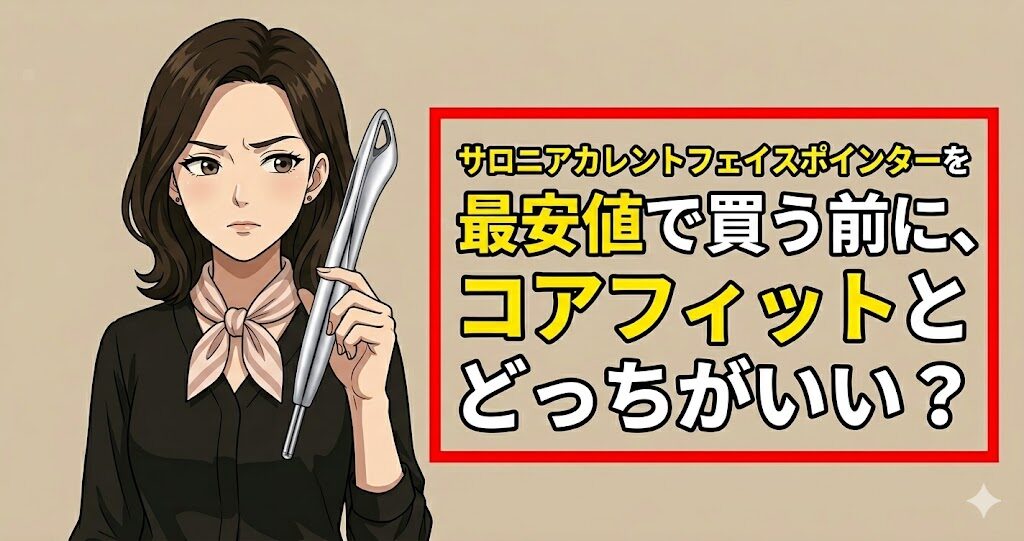 サロニアカレントフェイスポインターを最安値で買う前に、コアフィットとどっちがいい？