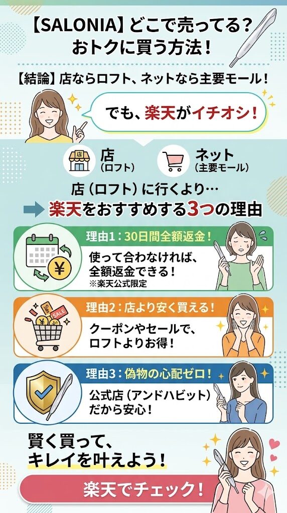 サロニアフェイスカレントポインターにどこに売ってる？