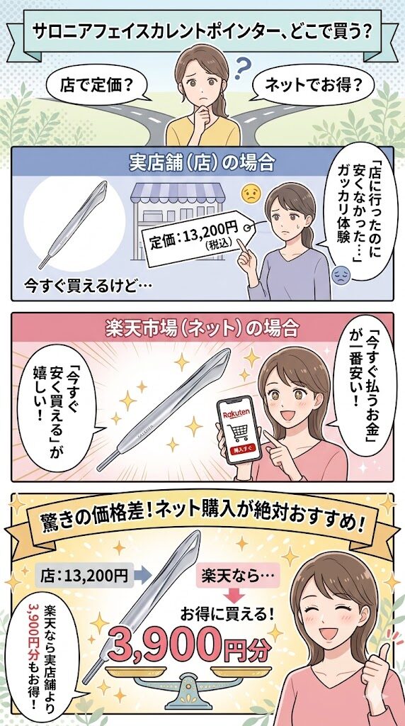 サロニアフェイスカレントポインターどこで買う？