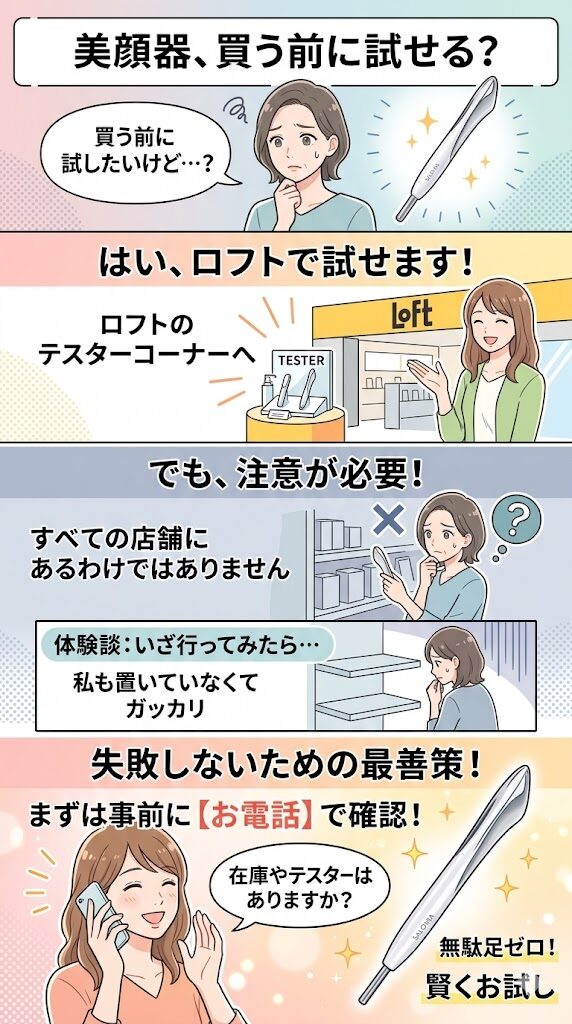 サロニアフェイスカレントポインターを試せる？