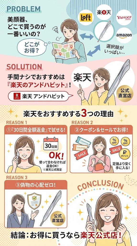 サロニアフェイスカレントポインターはどこで売っているの？