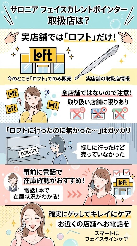 実店舗は「ロフト（一部の店舗のみ）」で売っている
