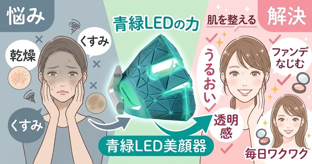 乾燥やくすみをケアして肌にパッと透明感がでる
