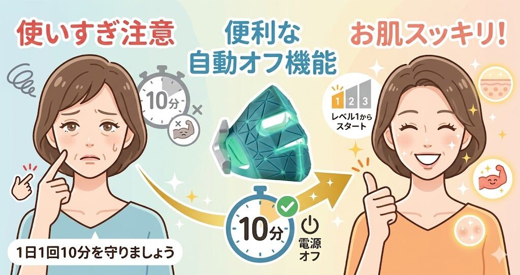 1日1回10分を守りEMS(電気)はレベル1から始めます