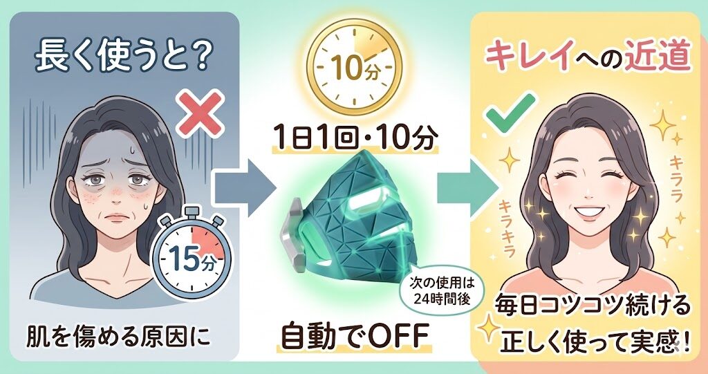 毎日10分以上使えば早く効果を実感できますか?