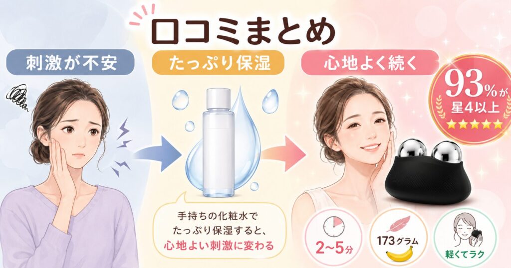 しっかり保湿すれば心地よく続けやすいという口コミまとめ