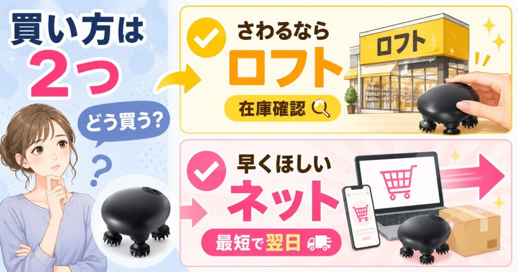 DISMプロヘッドデバイスは実物を触るならロフト、早く買うならネットという選び方の画像