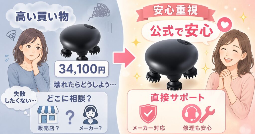 アンファー公式サイトが安心な理由