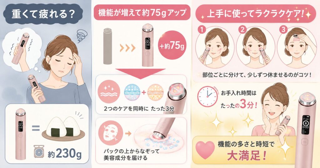 約230gで重く感じます