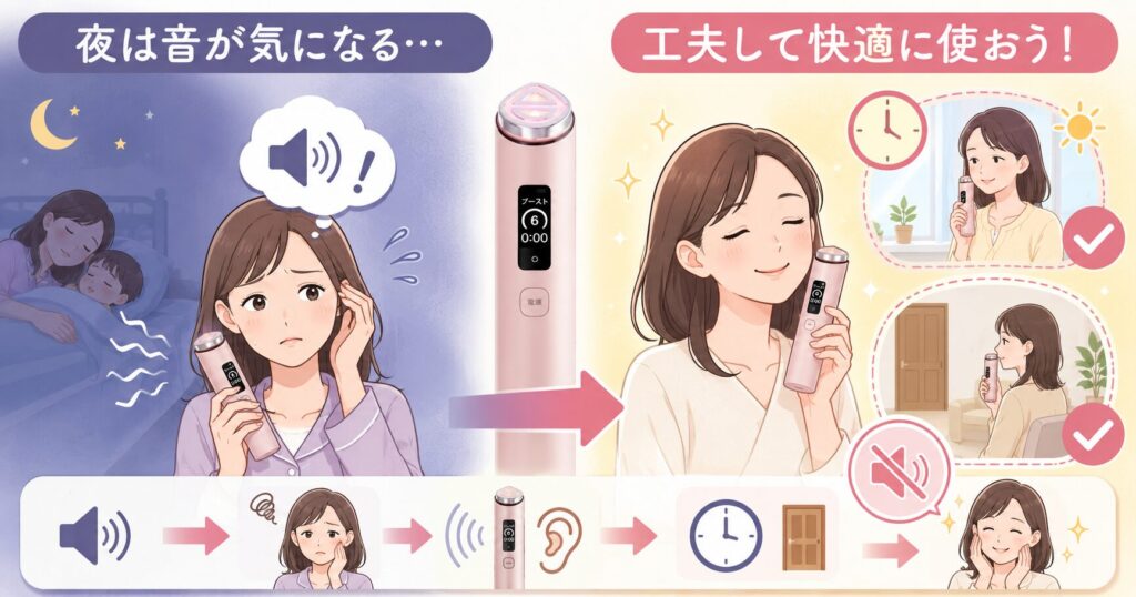 音声ガイドは夜だと気になる