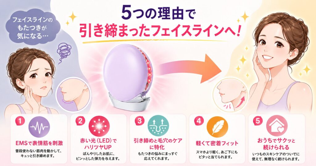 フェイスライン引き締めにおすすめな理由