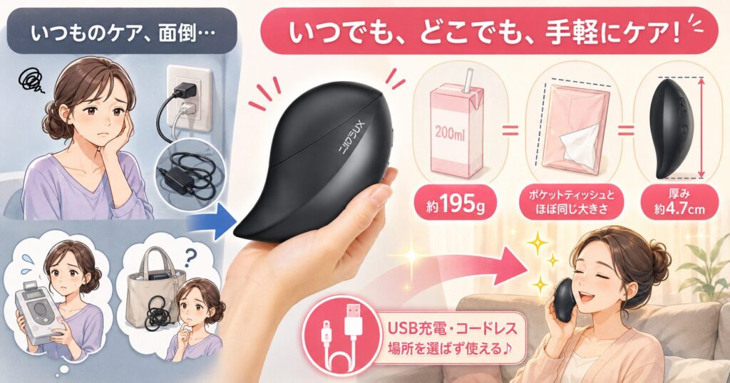 気になる目元や口元をスキマ時間でササッとケアしたい人の図解