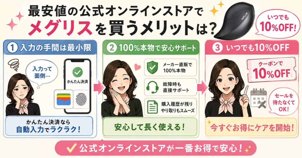 公式オンラインストアで買うメリット