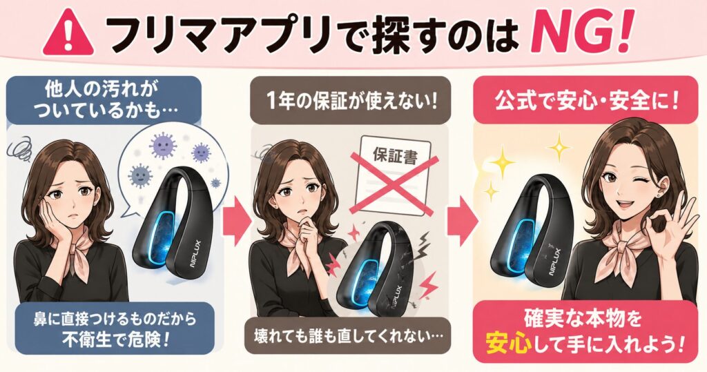 フリマ購入の注意点